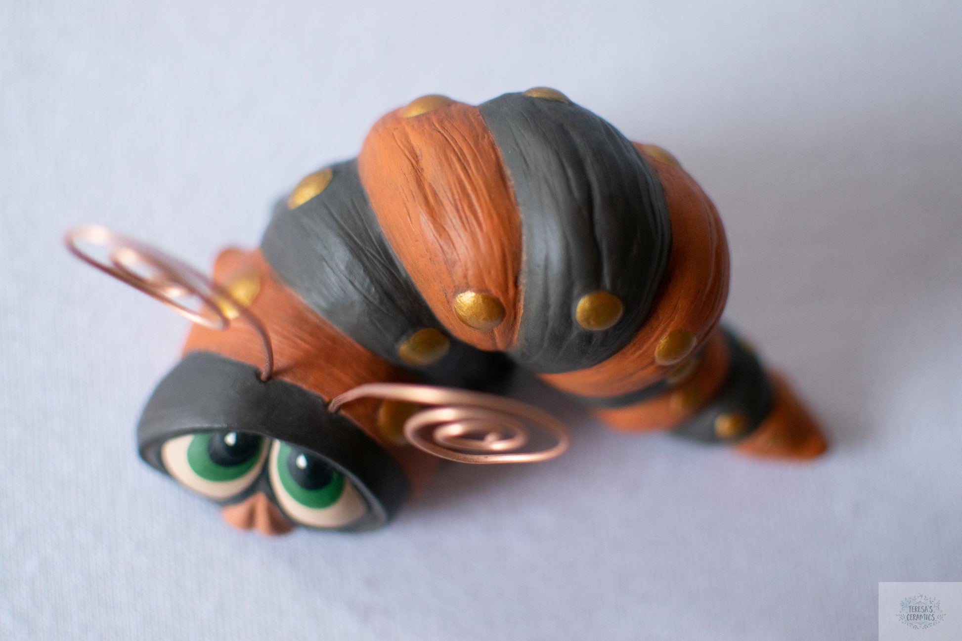 Fall Garden Wormy | Fall Home Decoration - Teresa's Ceramics