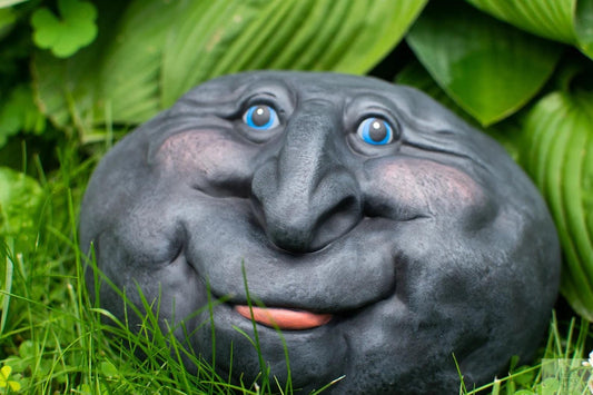 Dewy The Rock | Stone Garden Art | Yard Stone Decoration - Teresa's Ceramics