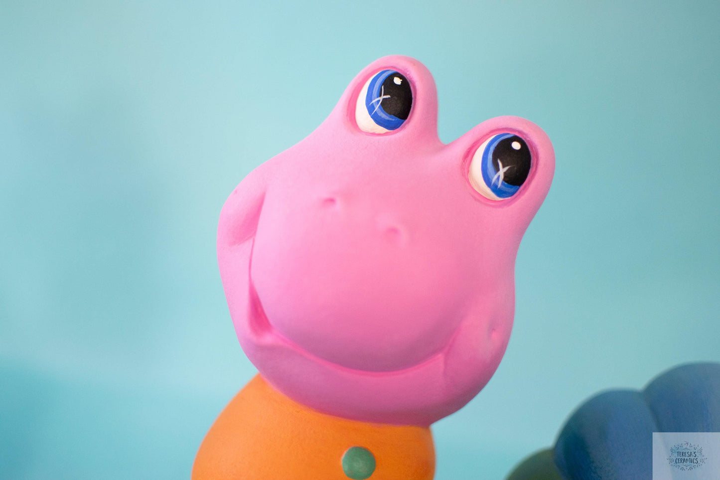 Large Rainbow Wormy | Garden Art Worm - Teresa's Ceramics