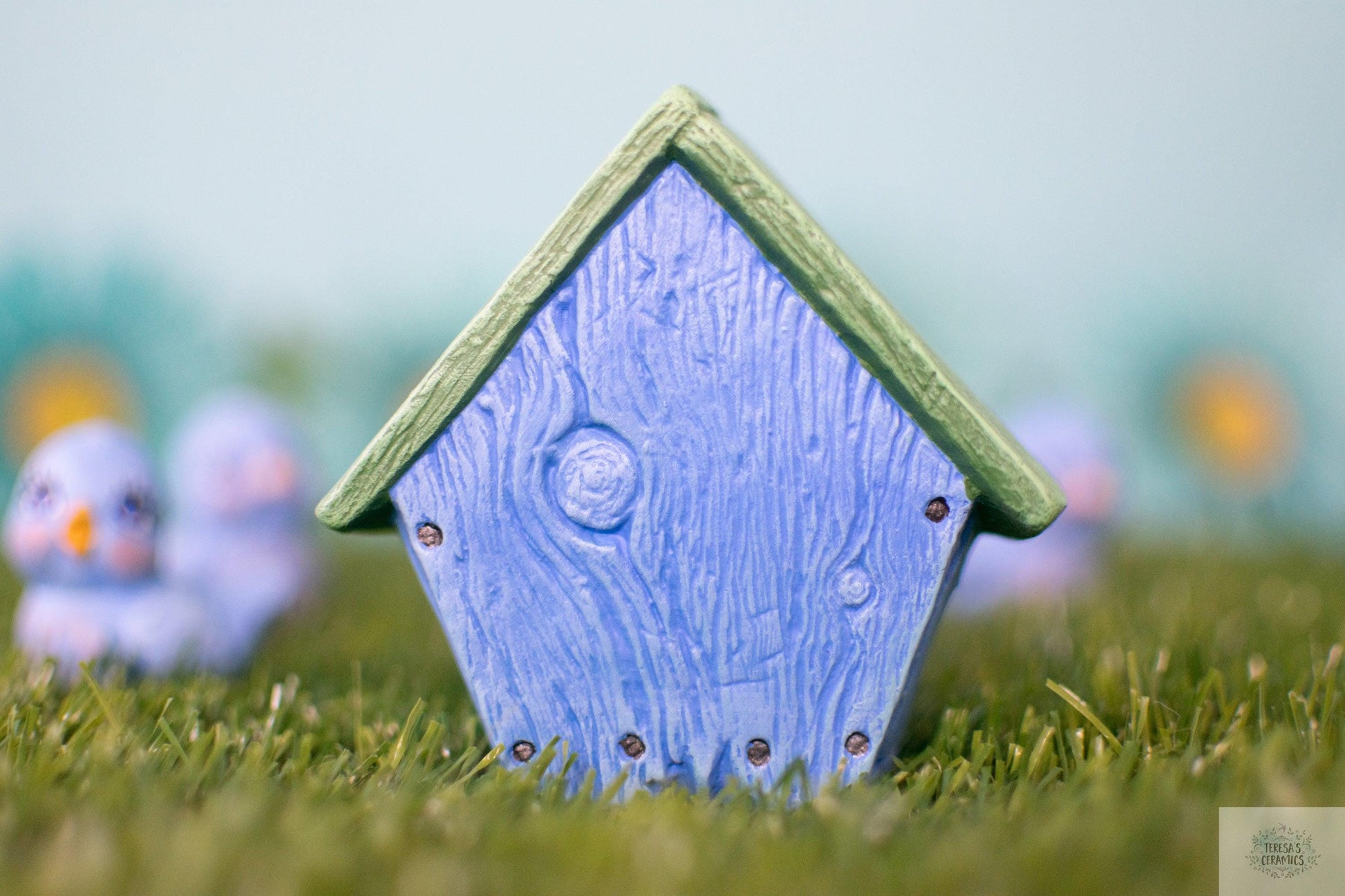 Ceramic Birdhouse | Birdhouse Garden Art | Yard Decor - Teresa's Ceramics