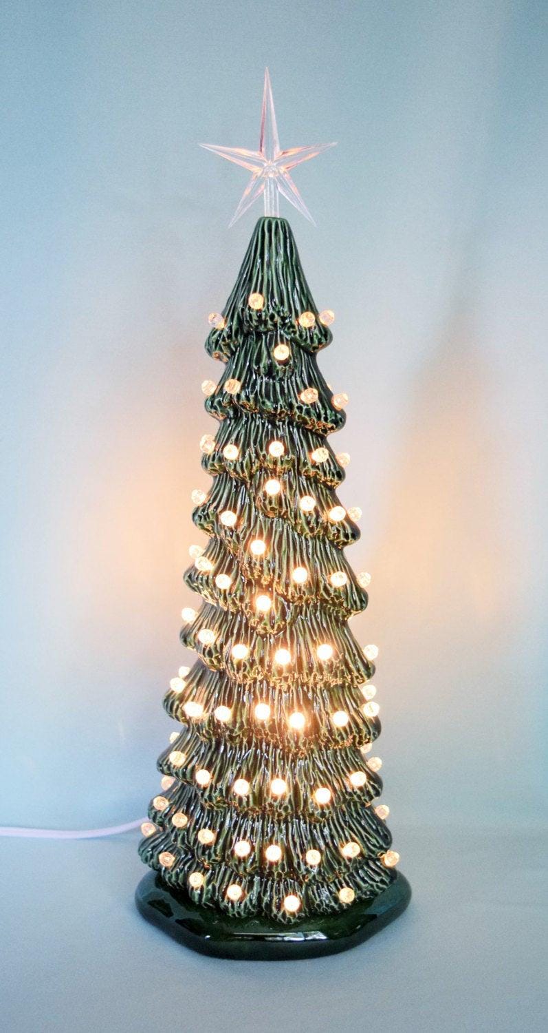 Ceramic Christmas tree | 16 inches | Slim Style - Teresa's Ceramics