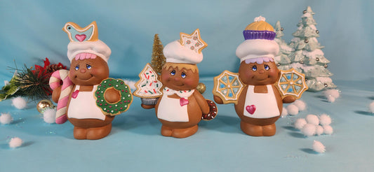 Set of 3 Christmas Gingerbread Bakers - Teresa's Ceramics