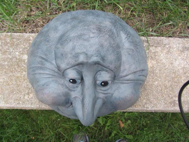 Grins In Gray | Garden Art - Teresa's Ceramics