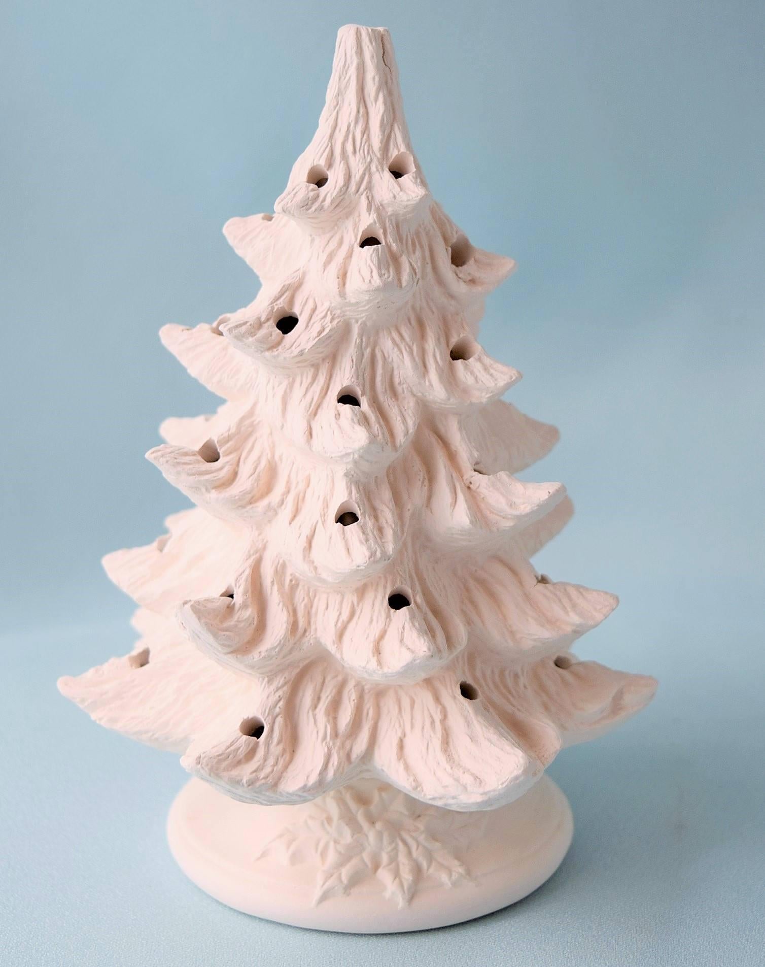 DIY Bisque Ceramic Christmas Tree | 8" | Ready To Paint - Teresa's Ceramics