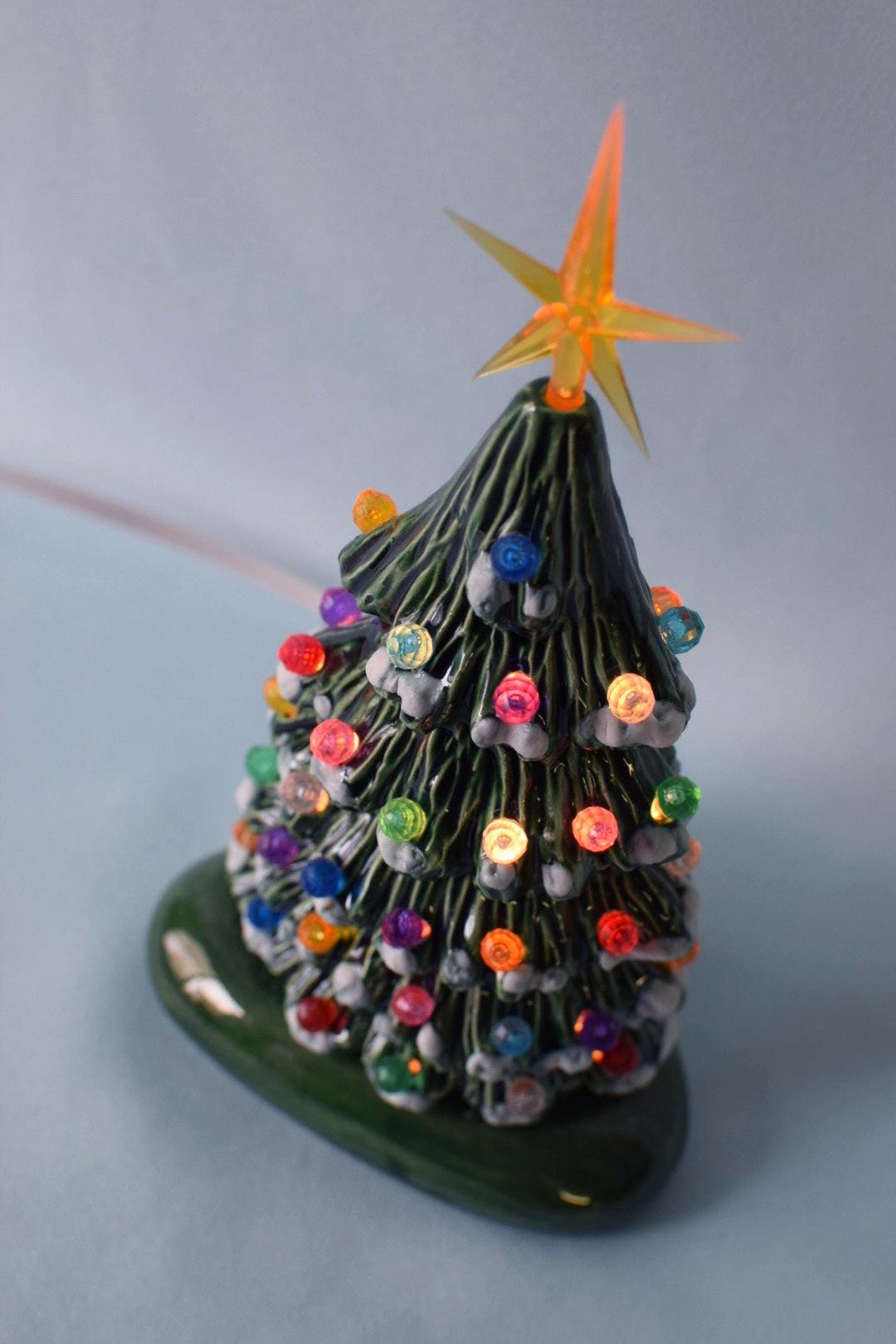 Miniature Snowy Tree | Ceramic Christmas Light - Teresa's Ceramics