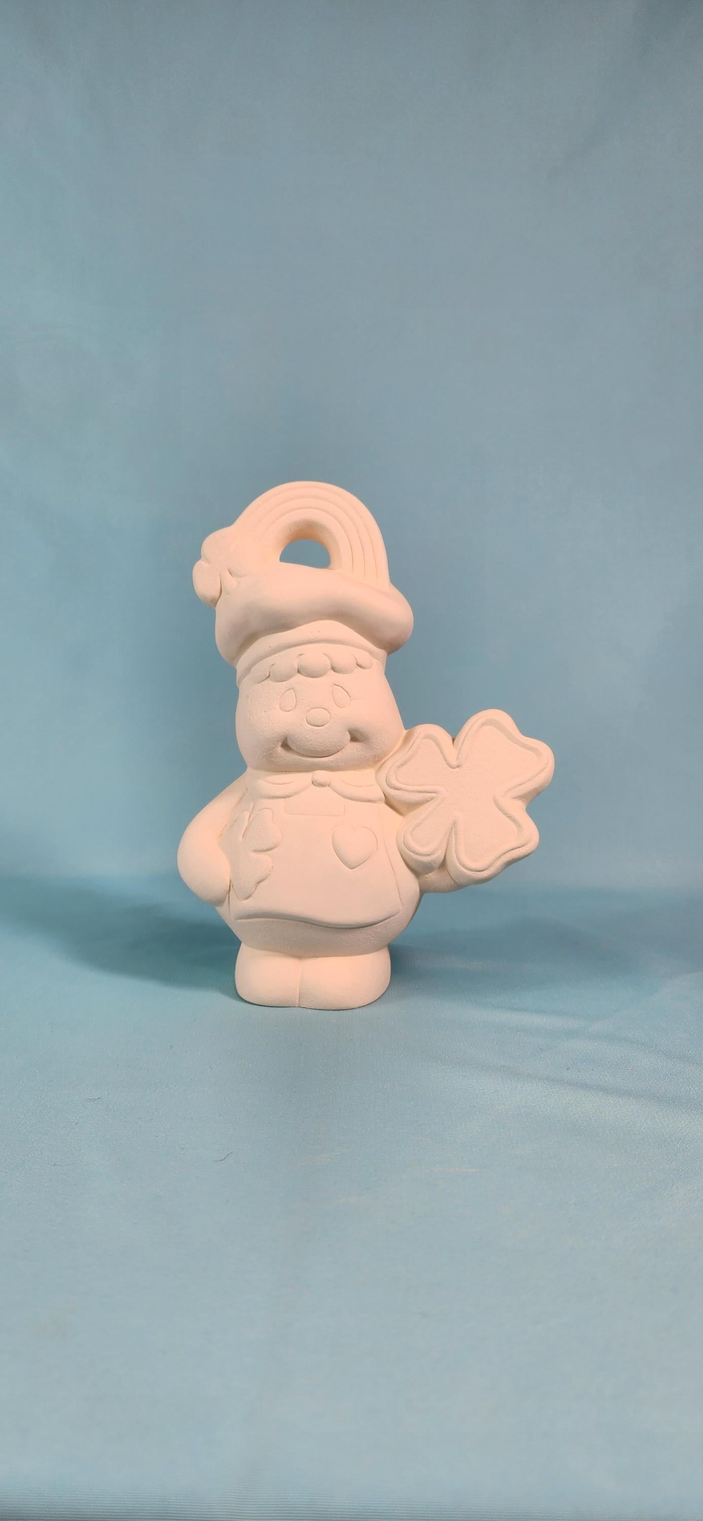 bisque unpainted shamrock gingerbread baker