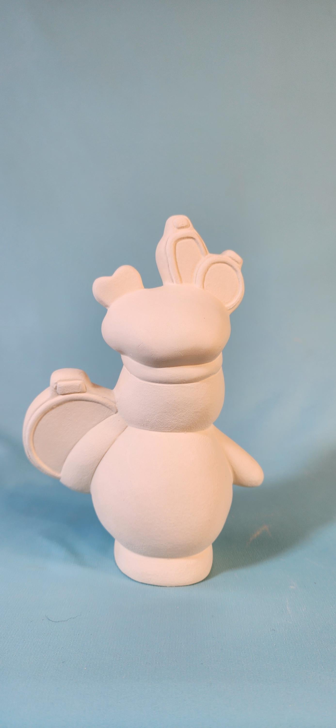 DIY Gingerbread Baker Ceramic Christmas Ornament - Unpainted Bisque Ready for Painting Project