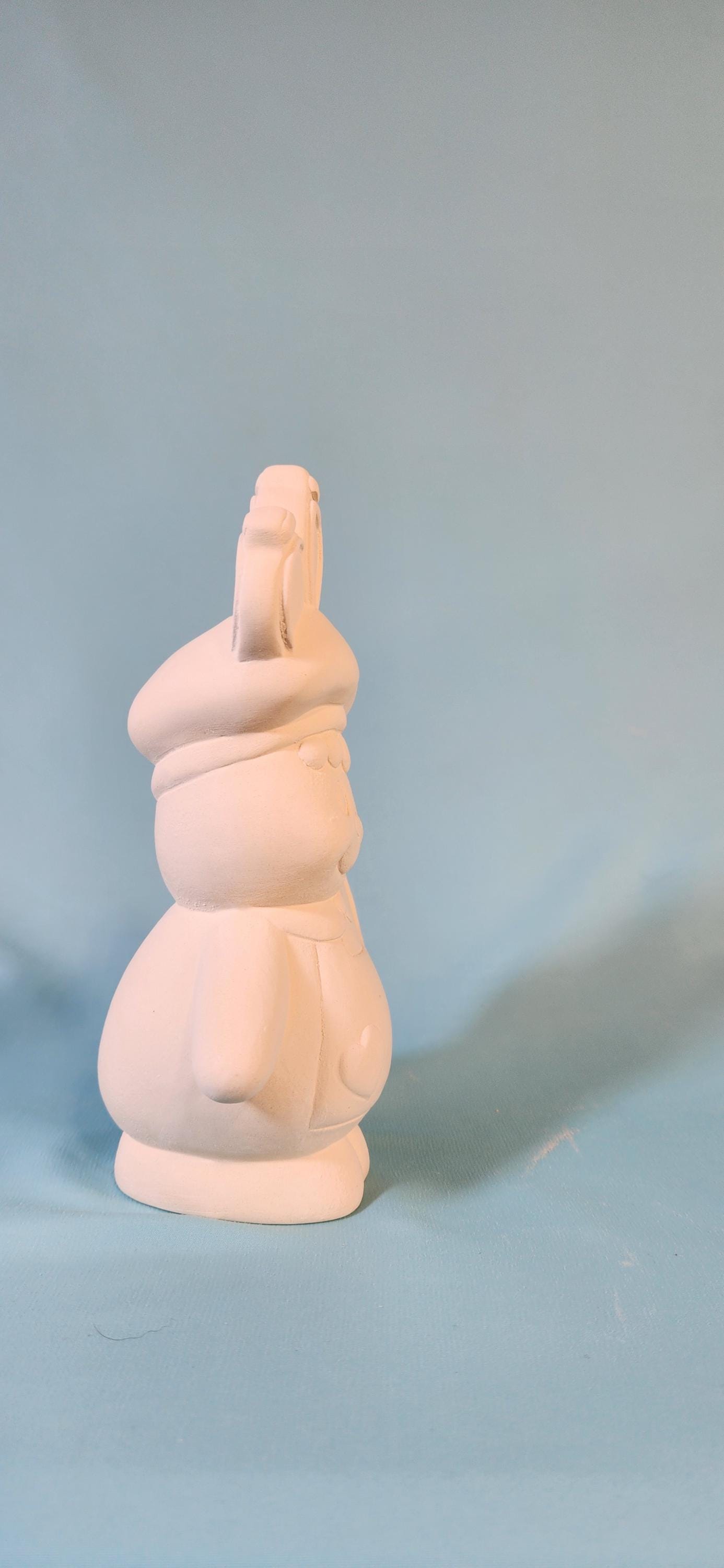 DIY Gingerbread Baker Ceramic Christmas Ornament - Unpainted Bisque Ready for Painting Project