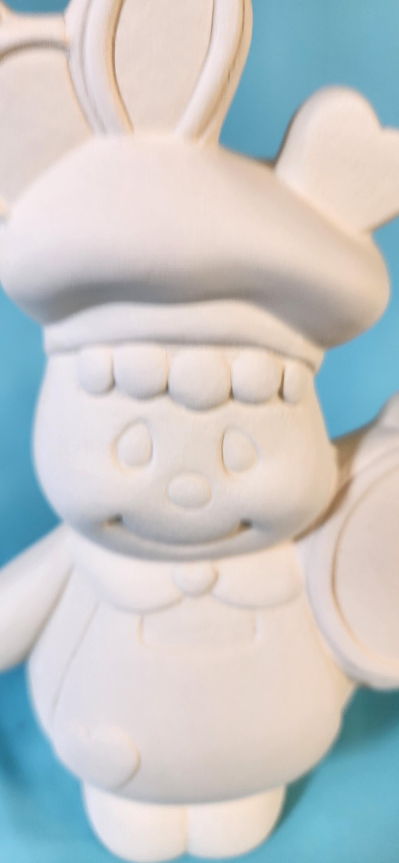 DIY Gingerbread Baker Ceramic Christmas Ornament - Unpainted Bisque Ready for Painting Project