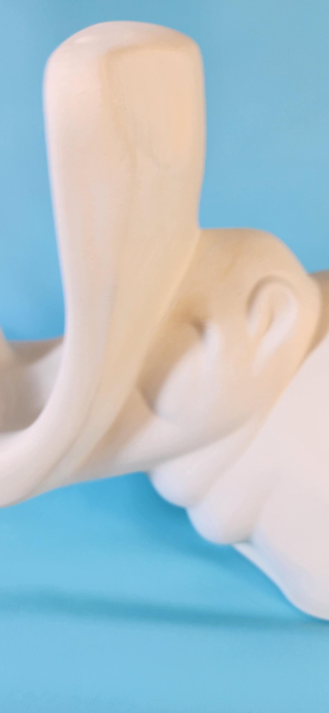 Unpainted Ceramic Hippo Figurine: DIY Painting Project for Mini Animal Sculpture Catchall Trinket Holder