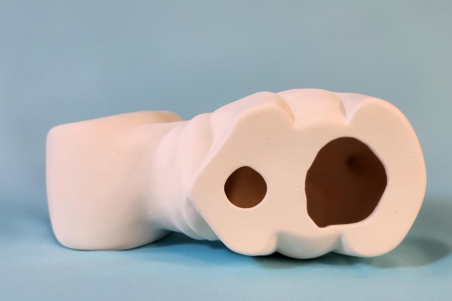 Unpainted Ceramic Hippo Figurine: DIY Painting Project for Mini Animal Sculpture Catchall Trinket Holder