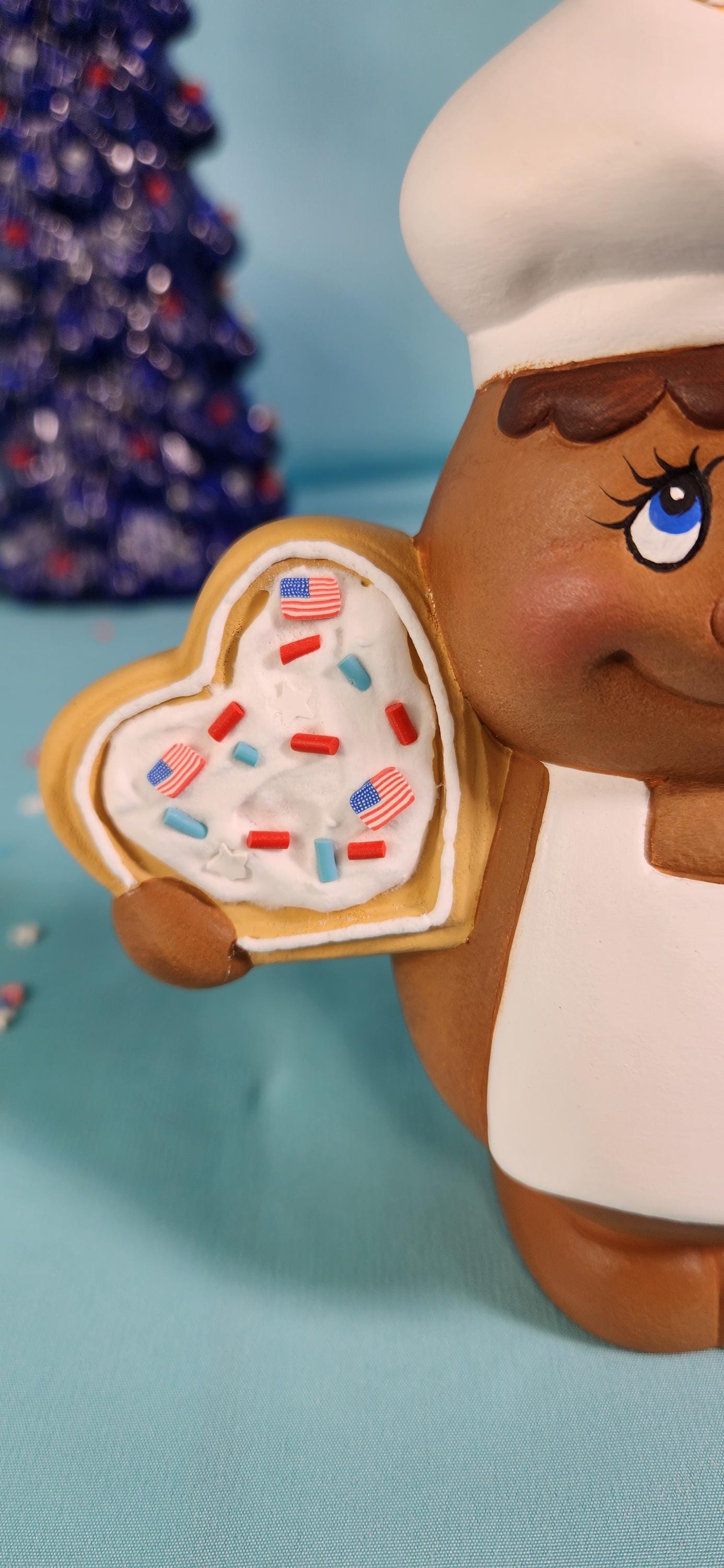 4th of July Gingerbread Baker | Free Shipping | 4th of July Holiday Home Decor