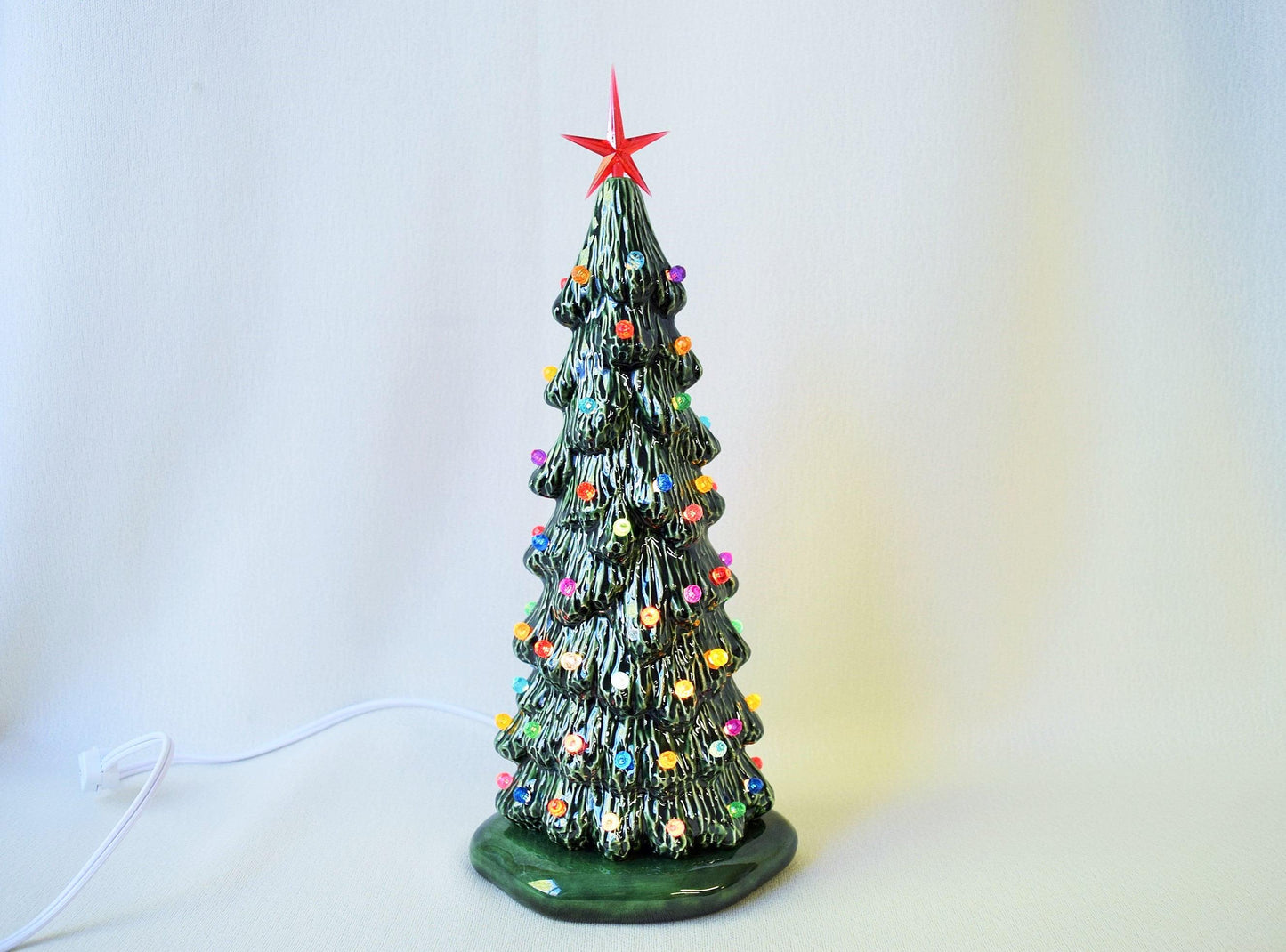 Ceramic Christmas tree in bisque - Slim Christmas Tree - 9 inches tall -  Tree - Ready to paint - Painting project - DIY ceramics - Teresa's Ceramics