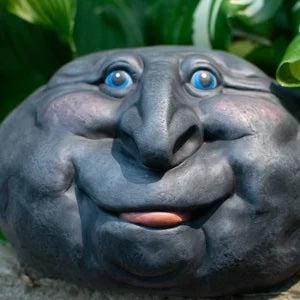 Dewy The Rock | Stone Garden Art | Yard Stone Decoration - Teresa's Ceramics