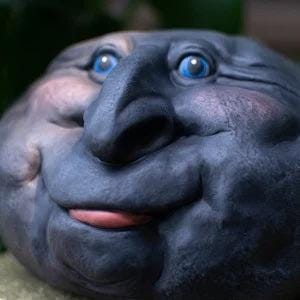 Dewy The Rock | Stone Garden Art | Yard Stone Decoration - Teresa's Ceramics