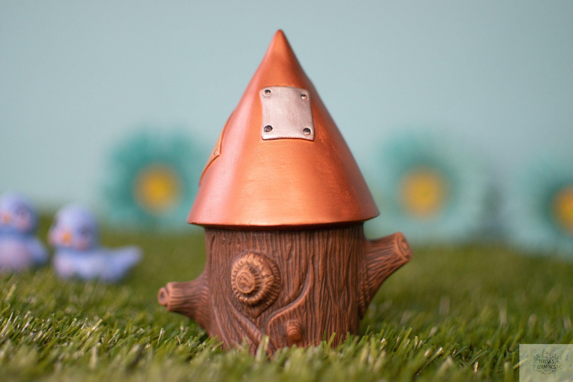 Ceramic Birdhouse | Birdhouse Garden Art | Yard Decor - Teresa's Ceramics