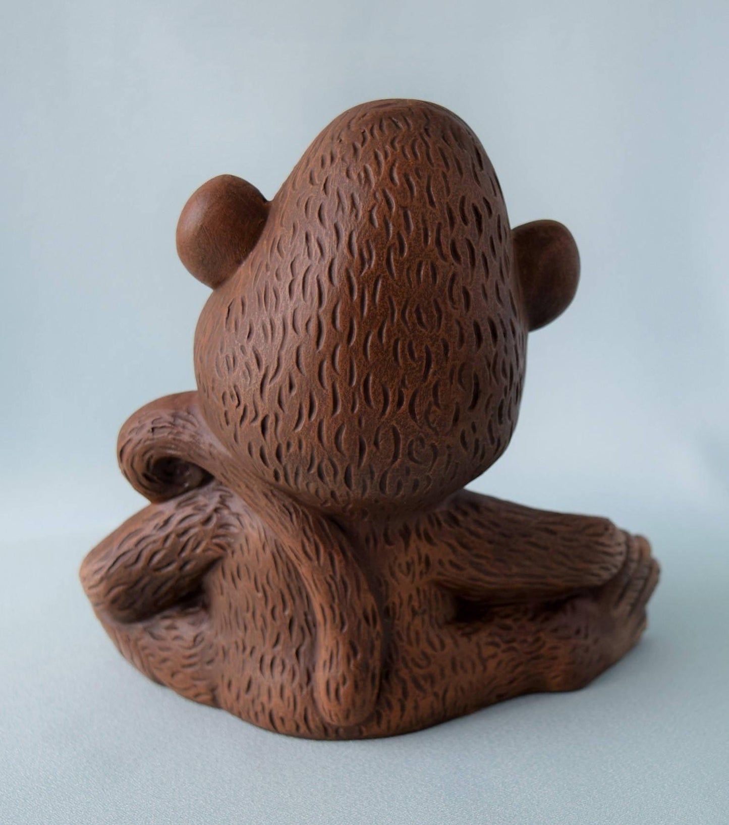 Monkey Figurine | Monkey Nursery Decor | Monkey With Banana - Teresa's Ceramics