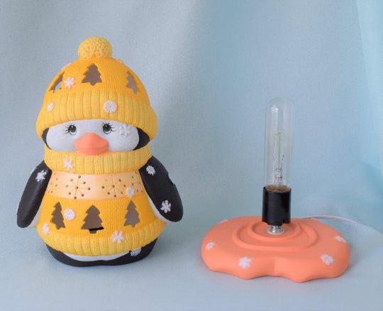 Holiday Penguin Light - Teresa's Ceramics