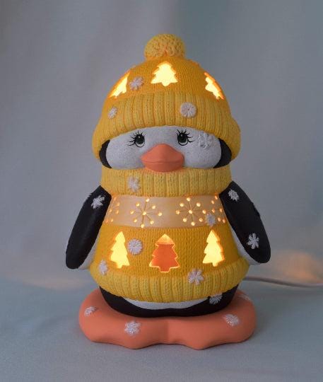 Holiday Penguin Light - Teresa's Ceramics
