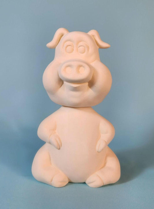 Ceramic Bisque - Ready to Paint Bobble Head Chihuahua - Chihuahua decor - Gift For kids -Kids Project - DIY Project - Paint it yourself - Teresa's Ceramics