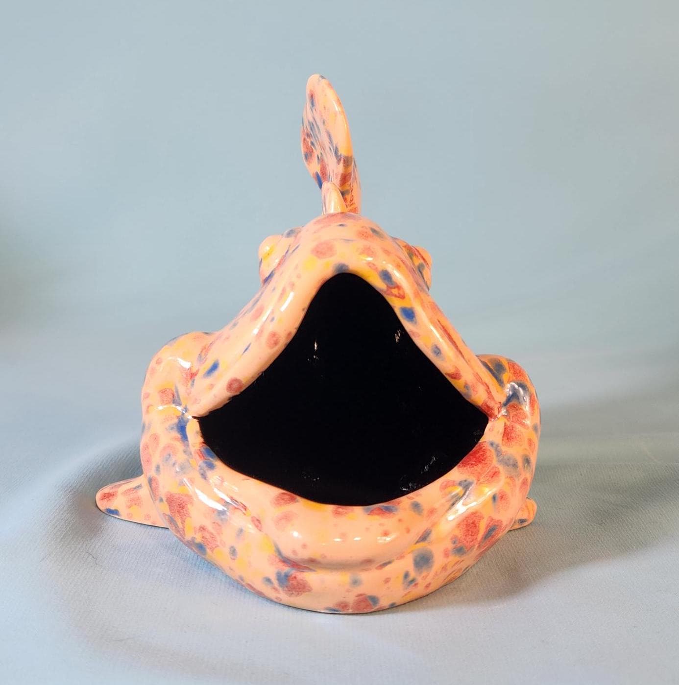 Crystal Glazed Fish Soap Dish: Bathroom Catchall, Scrubby Holder, Housewarming Gift, Handmade Decor