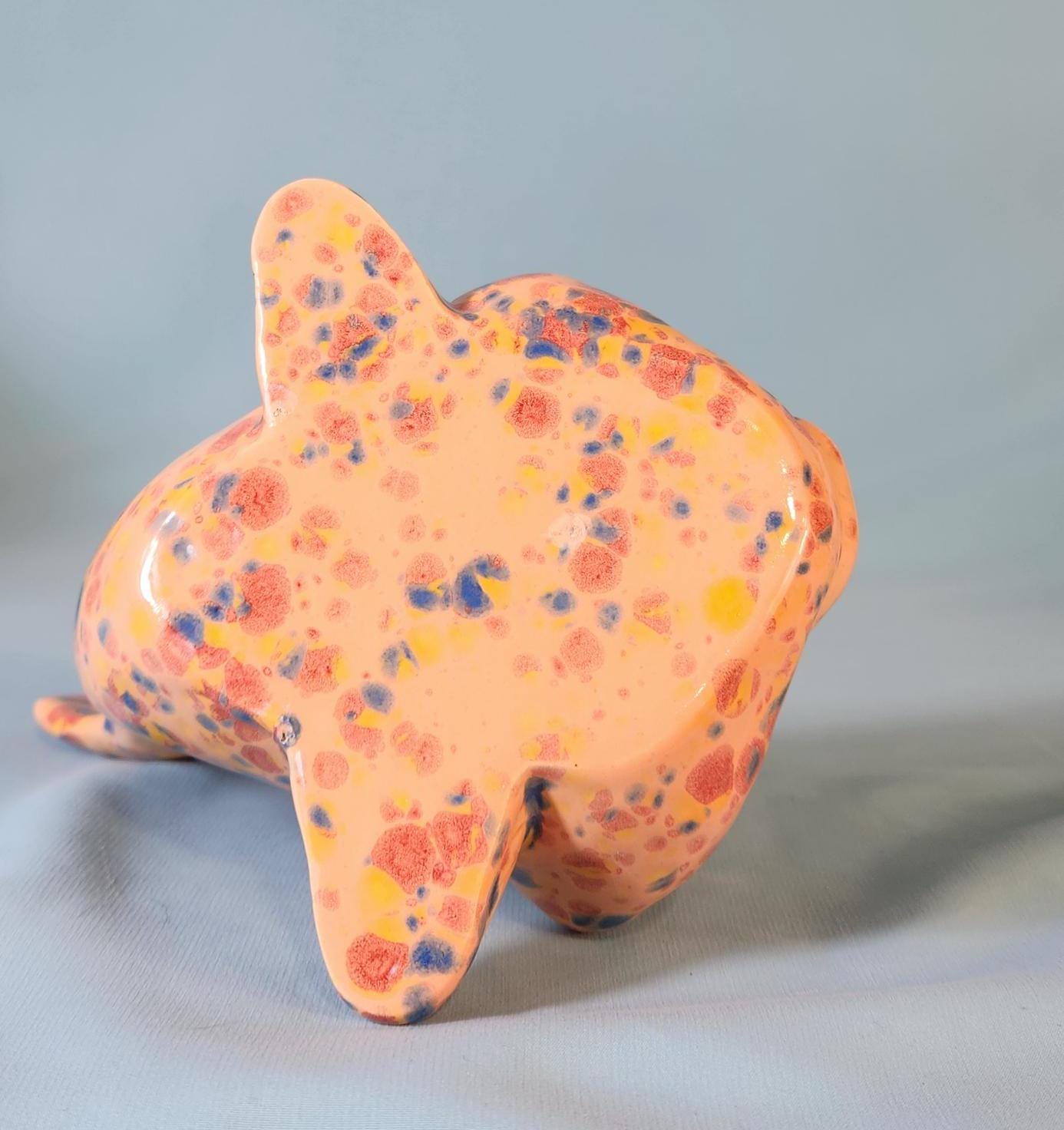 Crystal Glazed Fish Soap Dish: Bathroom Catchall, Scrubby Holder, Housewarming Gift, Handmade Decor