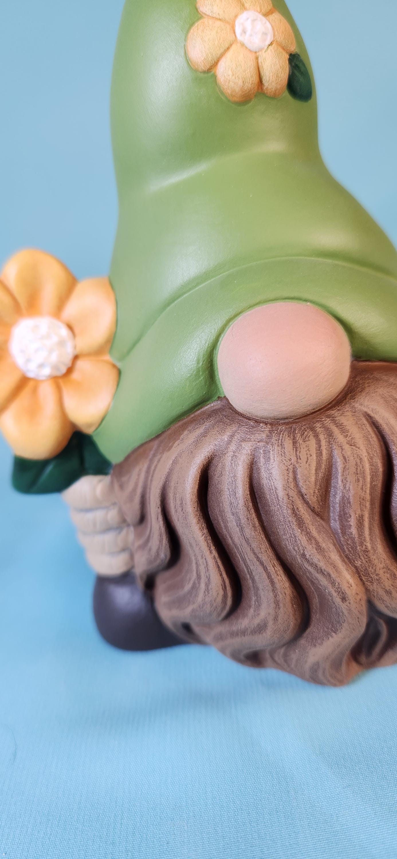 Nordic Garden Gnome: Groovy Forest Flower Power Cake Topper - Swedish Inspired Spring Decor