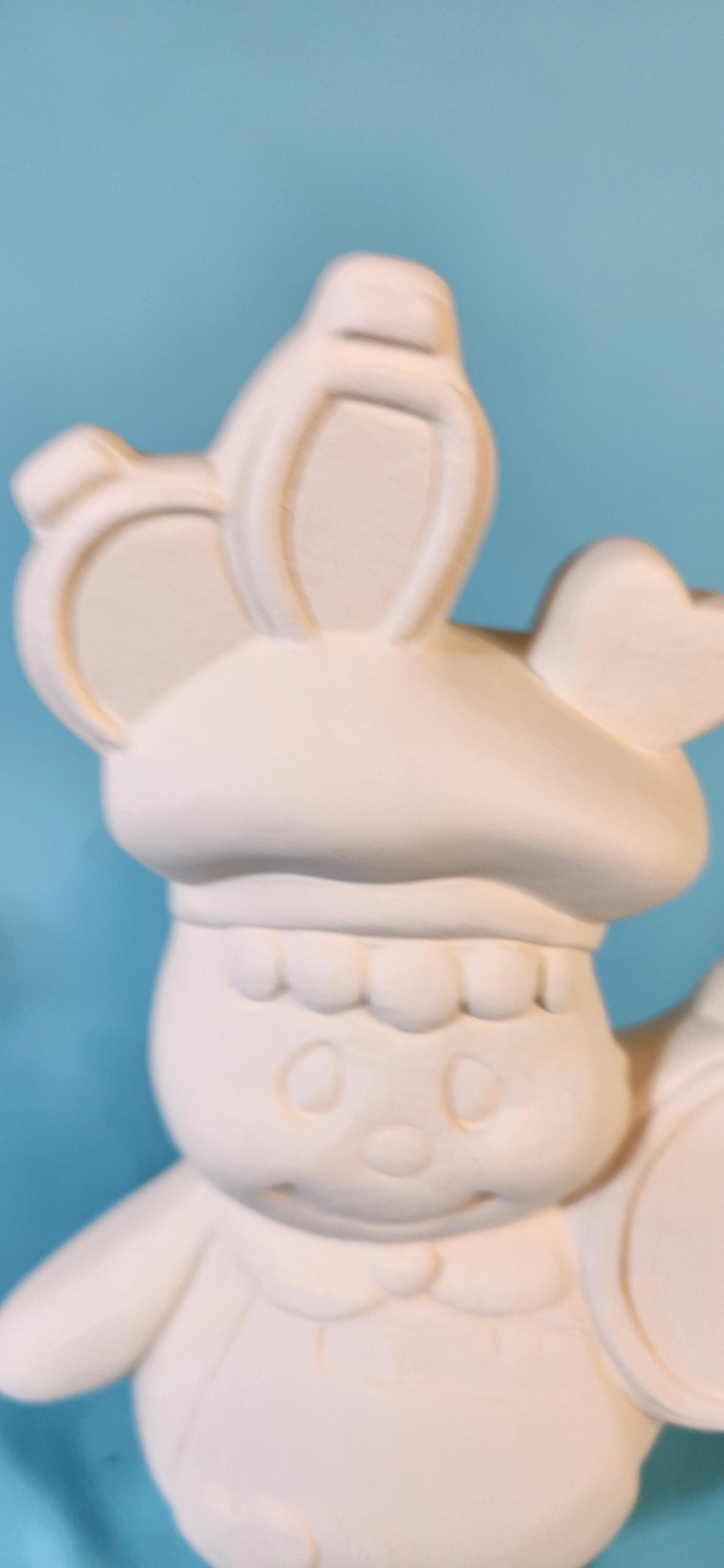 DIY Gingerbread Baker Ceramic Christmas Ornament - Unpainted Bisque Ready for Painting Project - Teresa's Ceramics