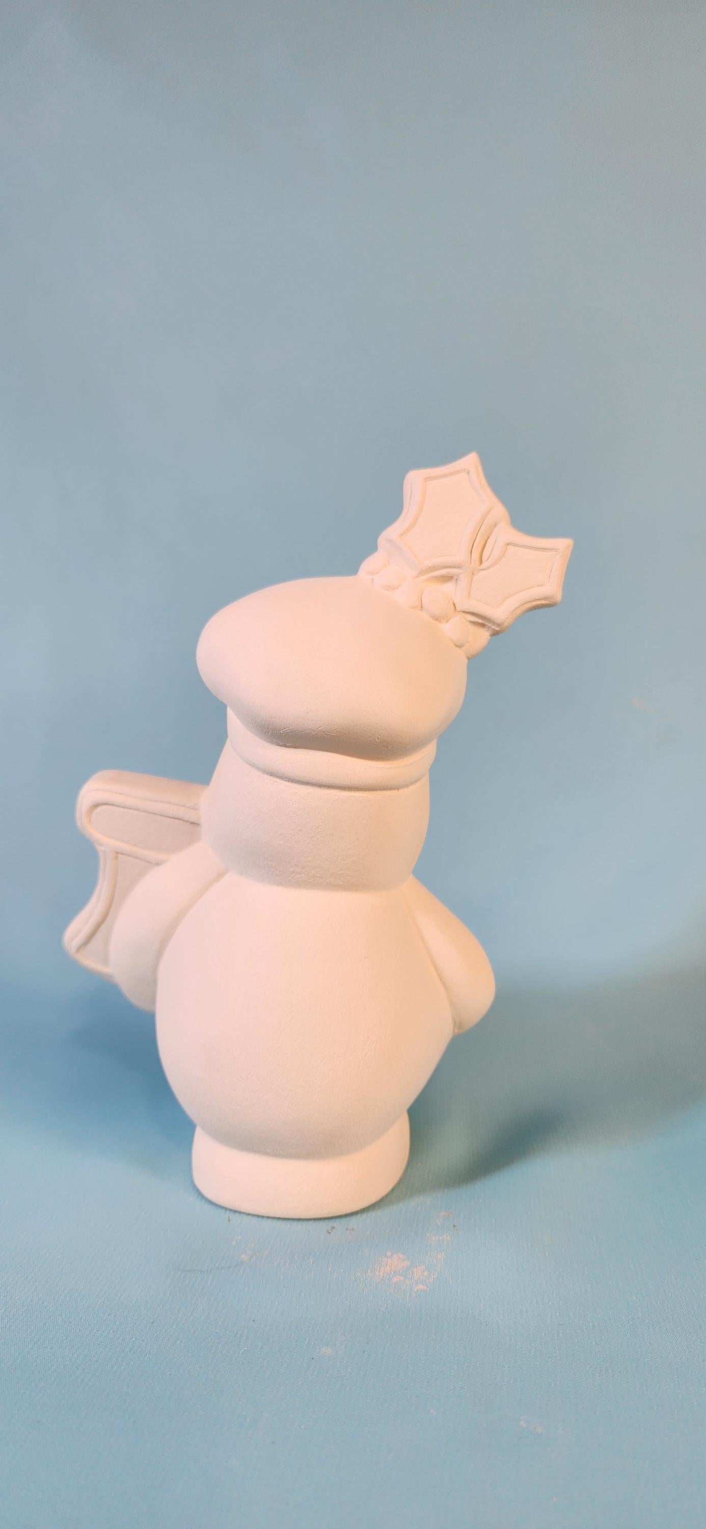 DIY Unpainted Ceramic Gingerbread Baker Set: Holly Leaf & Santa Boot Christmas Decoration Project