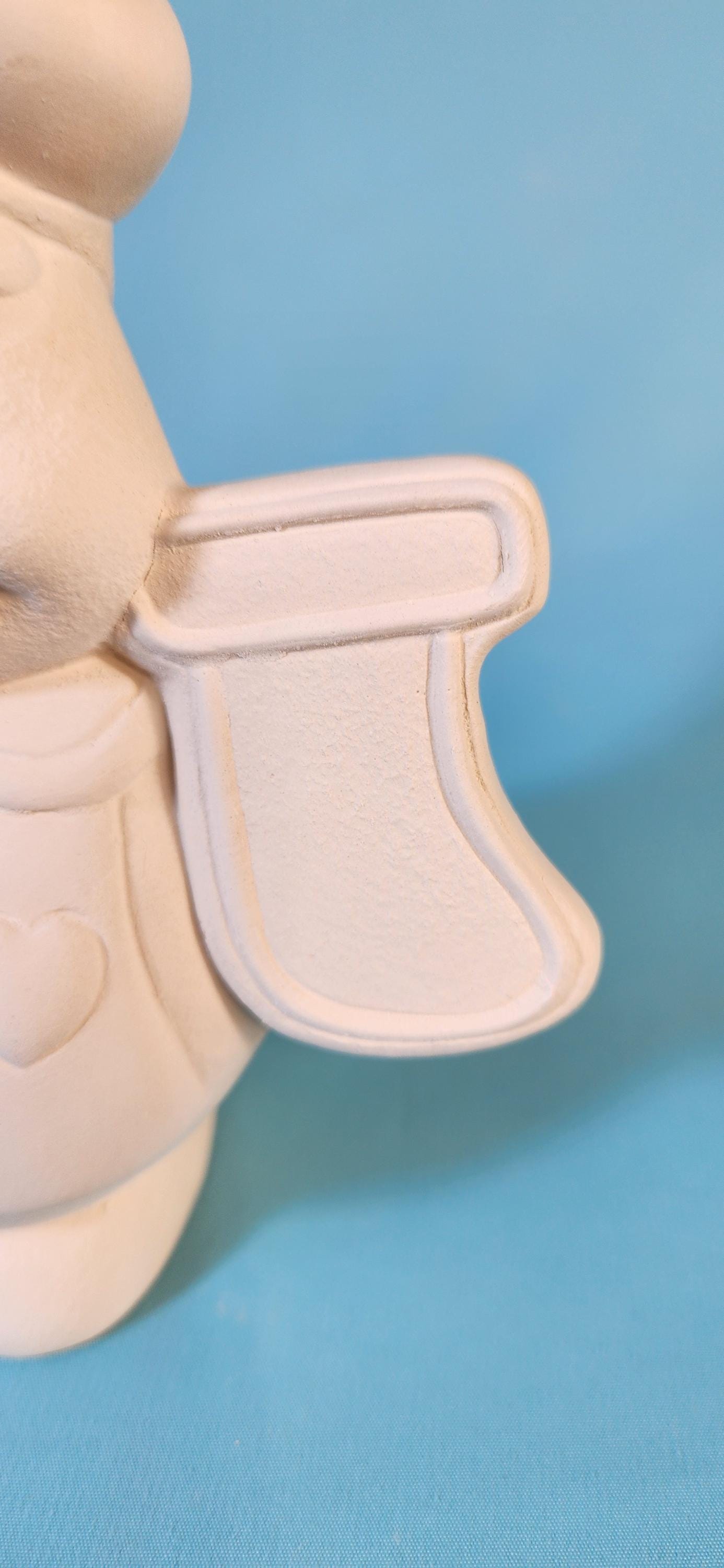 DIY Unpainted Ceramic Gingerbread Baker Set: Holly Leaf & Santa Boot Christmas Decoration Project - Teresa's Ceramics