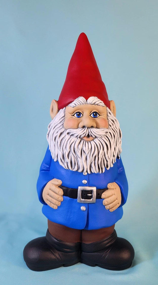 Whimsical David the Gnome Garden Statue: Classic Woodland Decor for Magical Outdoor Spaces - Teresa's Ceramics