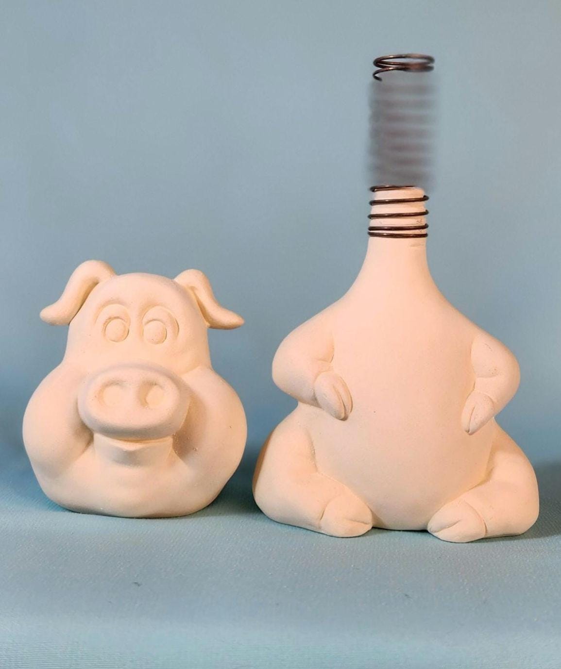 Ceramic Bisque - Ready to Paint Bobble Head Chihuahua - Chihuahua decor - Gift For kids -Kids Project - DIY Project - Paint it yourself