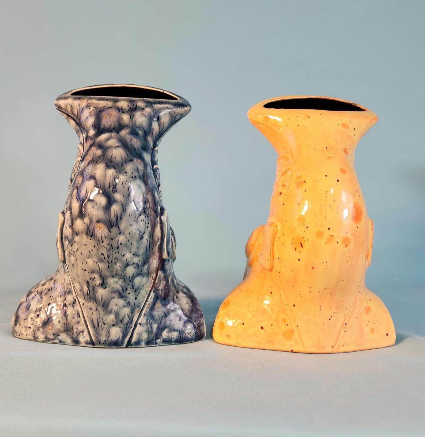 Handcrafted Fish-Shaped Chiminea: Tealight Incense Holder, Illuminated Ceramic Accent 3 Different Colors