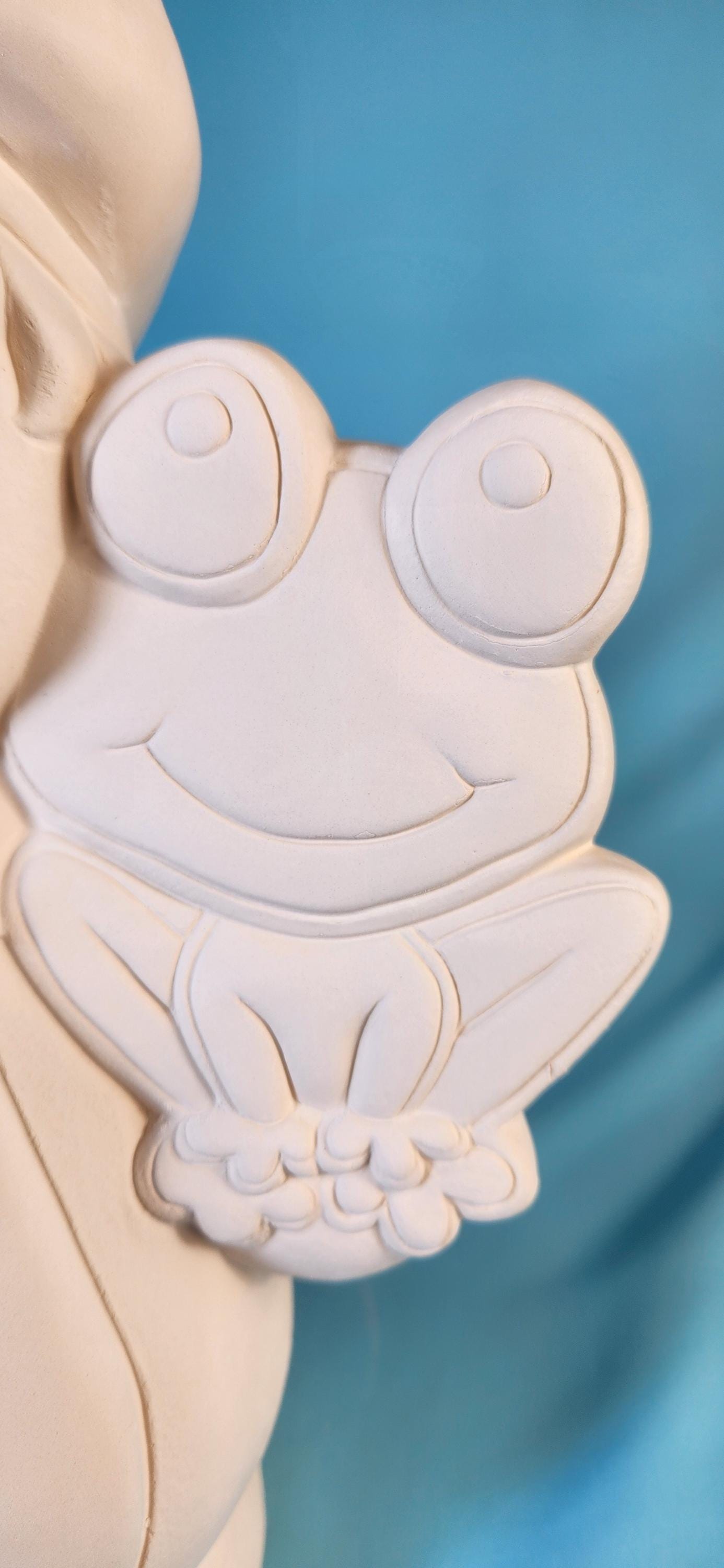 Halloween DIY Ceramic Painting Kit: Gingerbread, Witch Hat, Frog & Cat Statues - Unpainted Craft Decor
