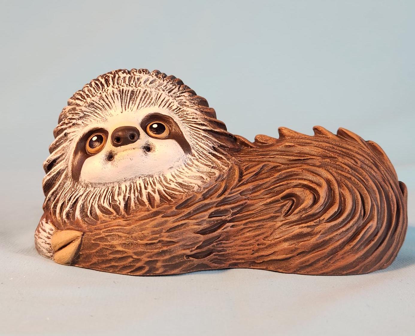 Small Garden Sloth | Ceramic Garden Statue | Sloth Yard Art | Boho Sloth Decor