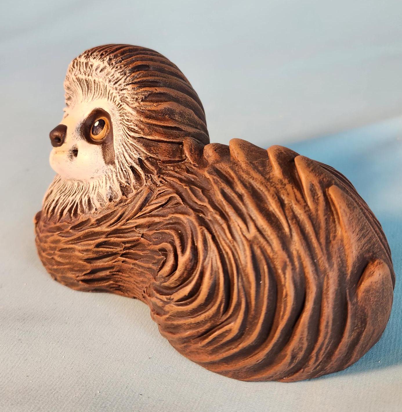 Small Garden Sloth | Ceramic Garden Statue | Sloth Yard Art | Boho Sloth Decor