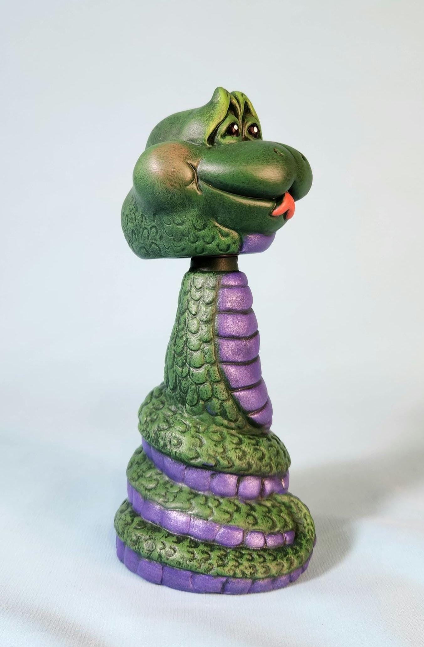 Colorful Bobblehead Snake Statue: Unique Nursery Decor, Baby Shower Gift, Teacher Present, Zoo Themed Room