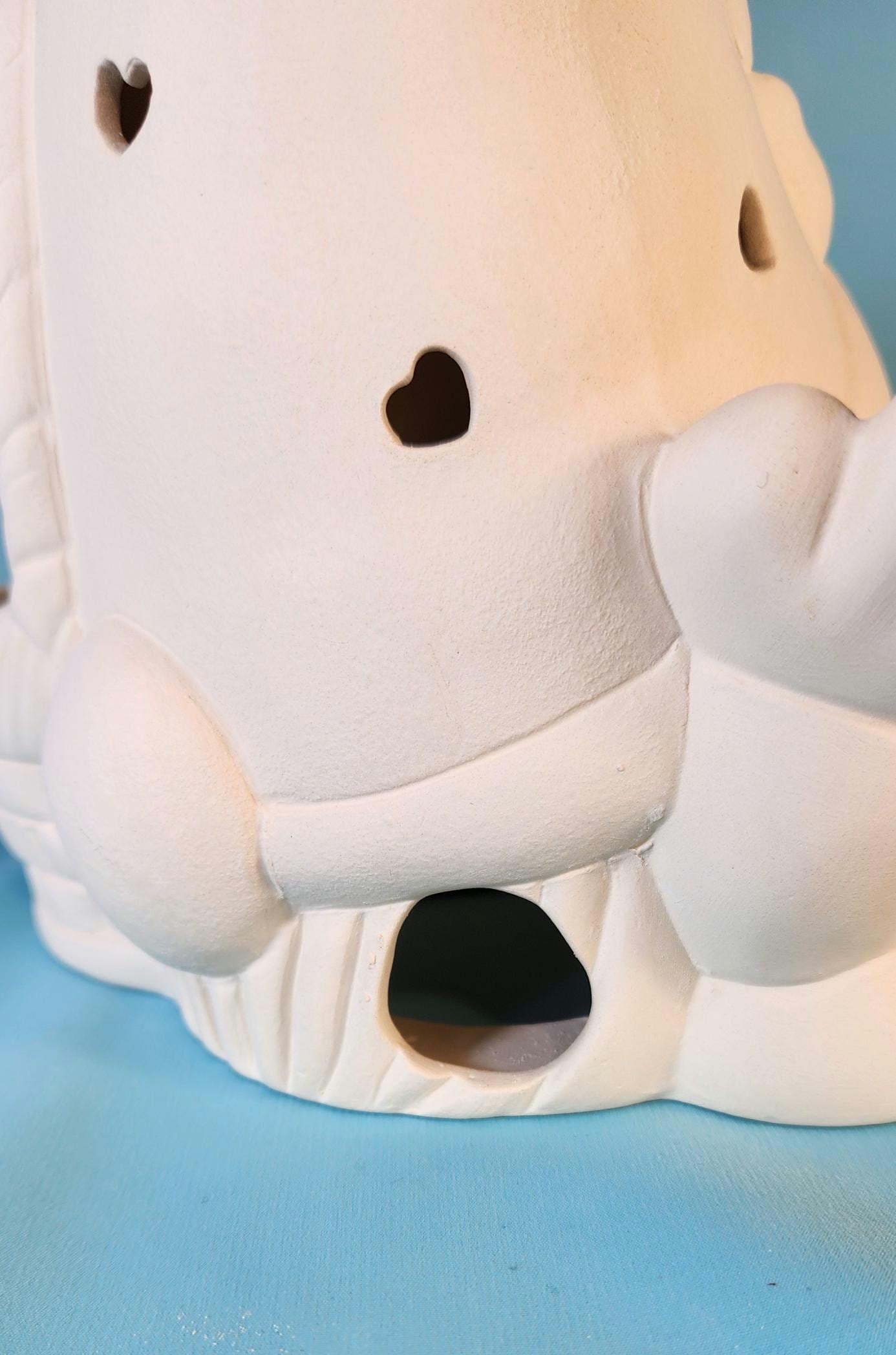 DIY Ceramic Easter Bunny Gnome: Paint-Your-Own Bisque Figurine for Spring Decoration & Family Craft