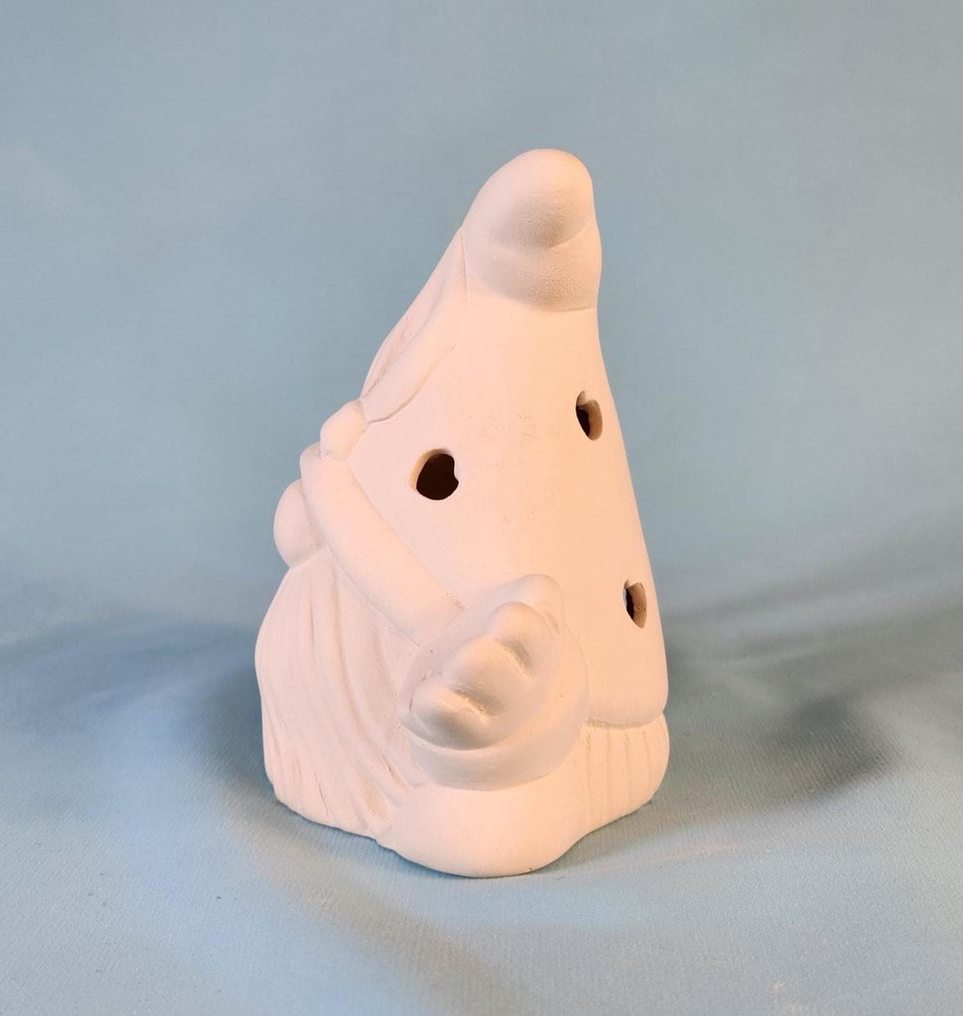 Unpainted Ceramic Easter Gnome Basket - DIY Craft Project for Kids & Adults - Whimsical Holiday Decor