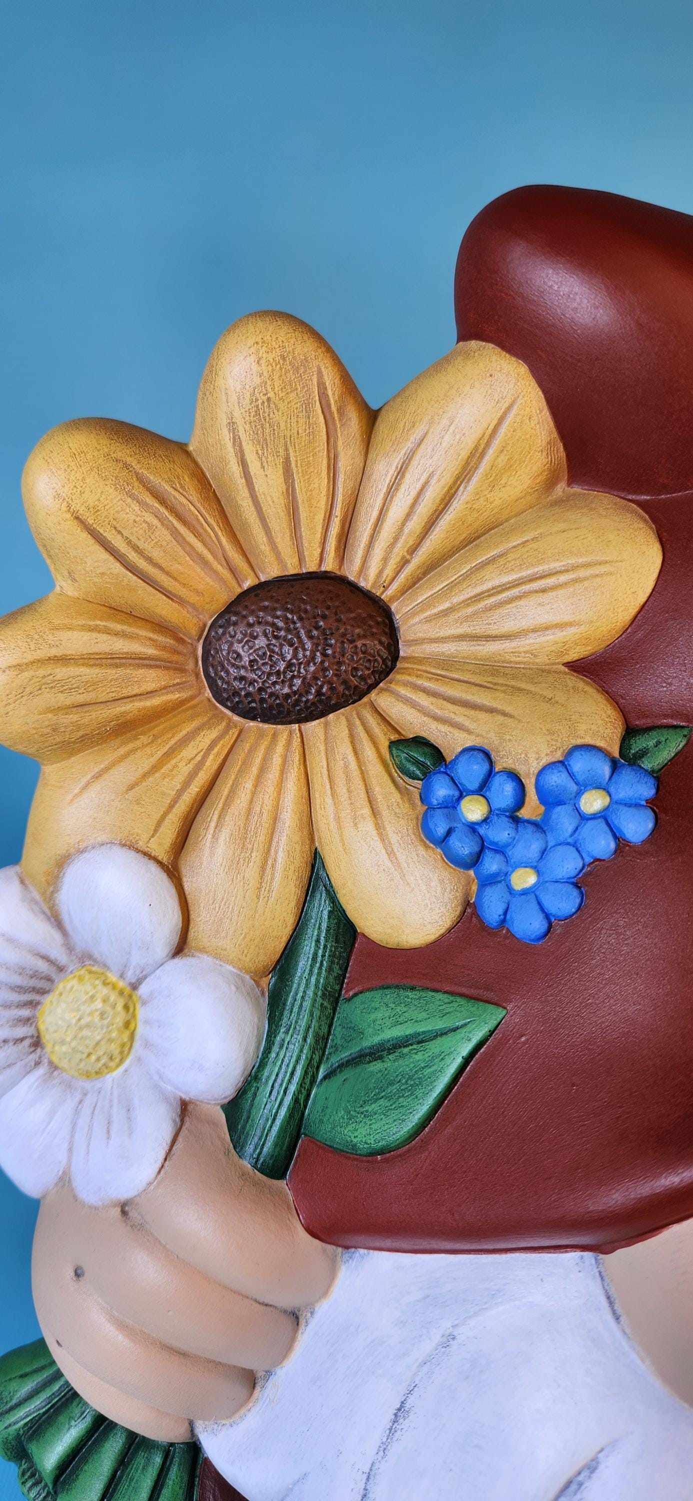 Enchanting Garden Gnome: Frog & Flower Whimsy for Spring and Summer Decor