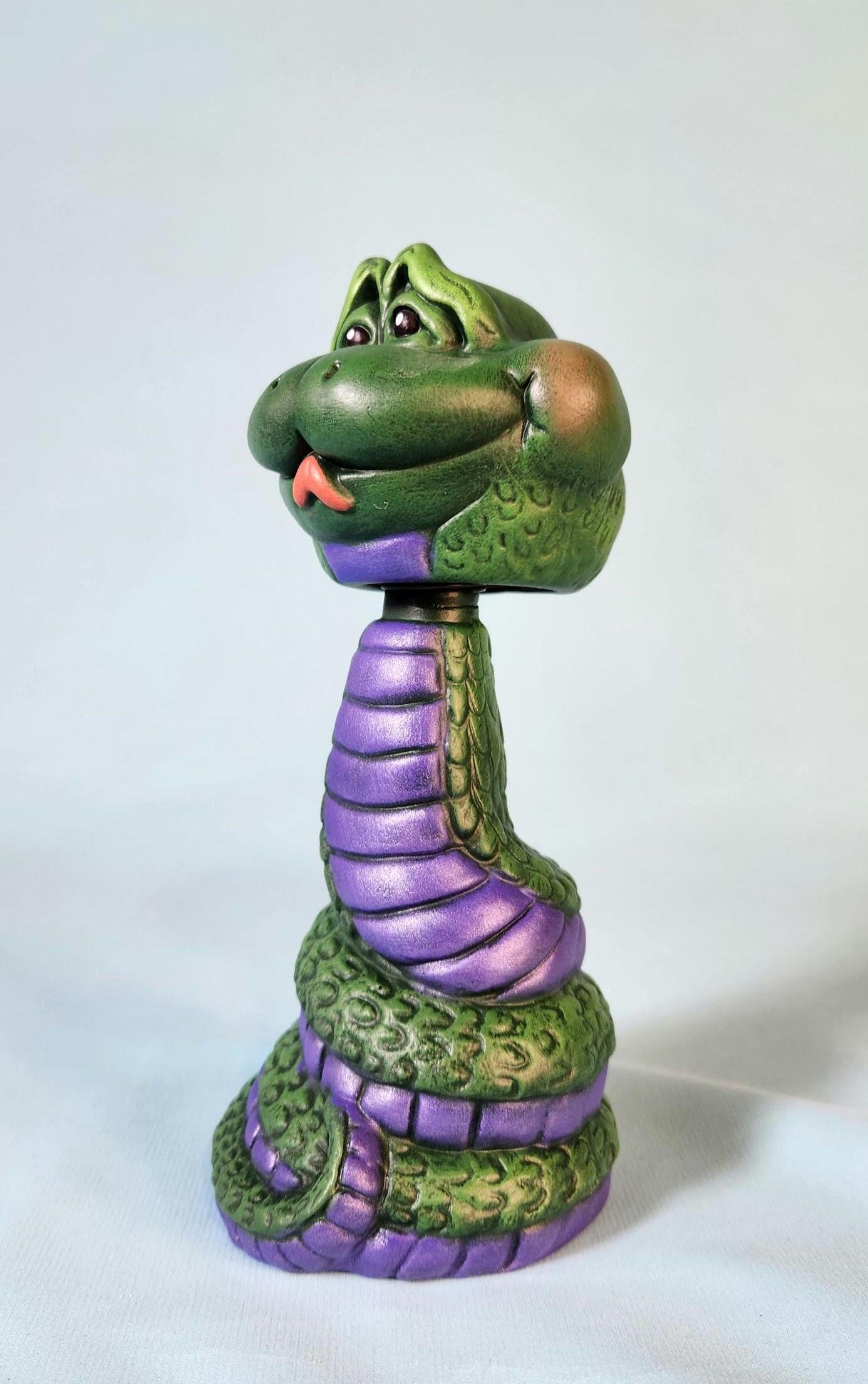 Colorful Bobblehead Snake Statue: Unique Nursery Decor, Baby Shower Gift, Teacher Present, Zoo Themed Room