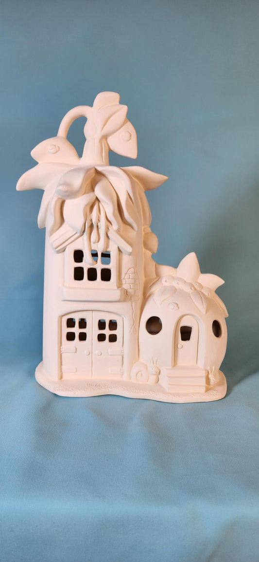 Unpainted Fairy Farm Stand: DIY Miniature Enchanted Garden Decoration for Terrariums & Landscaping - Teresa's Ceramics