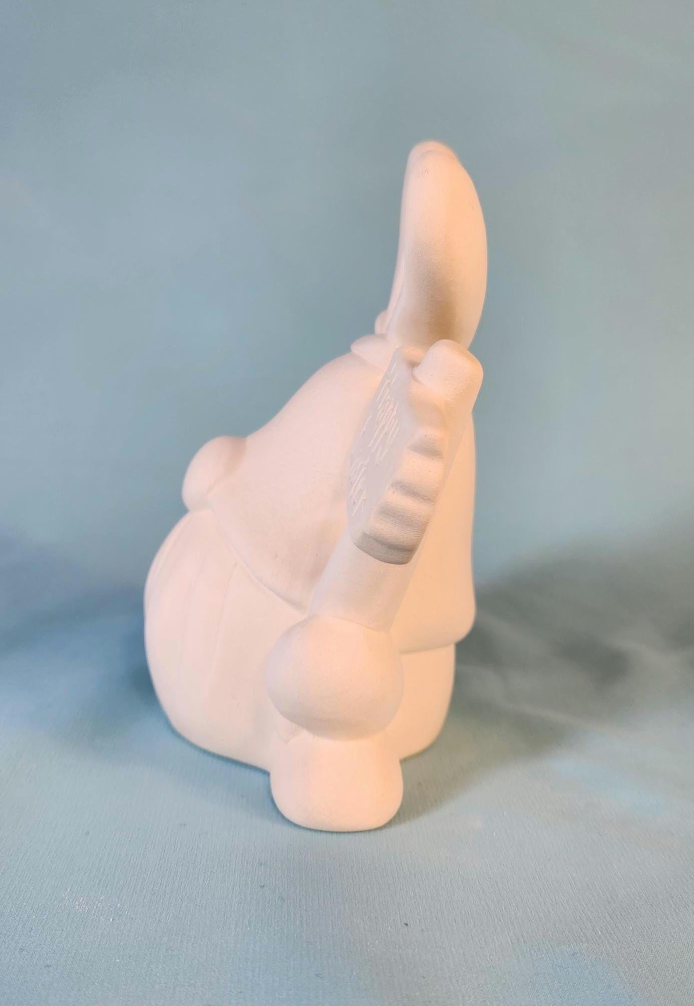 Unpainted Ceramic Easter Gnome Basket - DIY Craft Project for Kids & Adults - Whimsical Holiday Decor