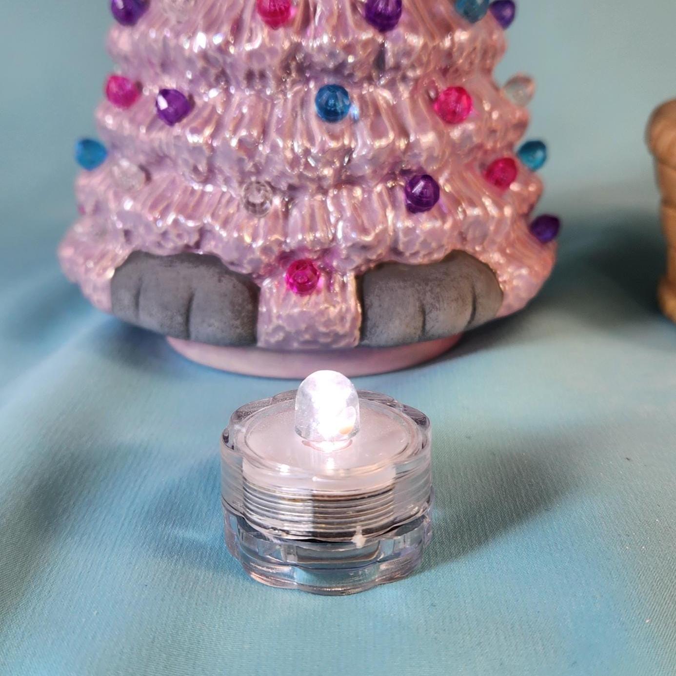 Petite Mother of Pearl Easter Bunny Tree with LED Lights - Handcrafted Tabletop Decor