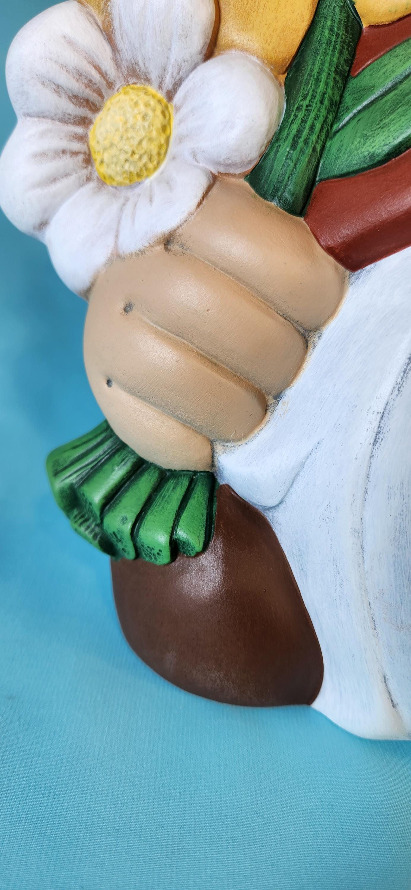 Enchanting Garden Gnome: Frog & Flower Whimsy for Spring and Summer Decor