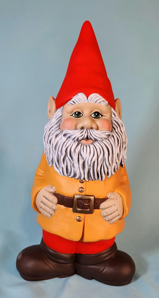 Garden Gnome Outdoor Statue - Yard Art Garden Decor - Ceramic Gnome figurine