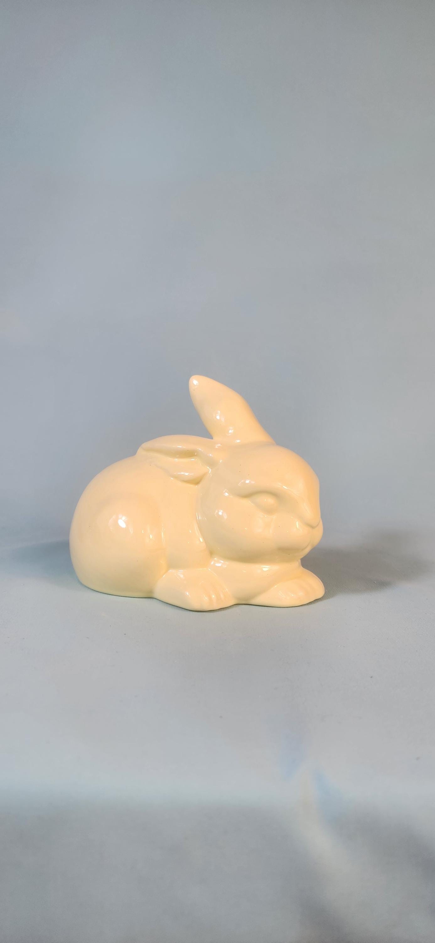 Glazed Sea Glass Bunny | Modern Ceramic Rabbit | Woodland Easter Bunny - Teresa's Ceramics