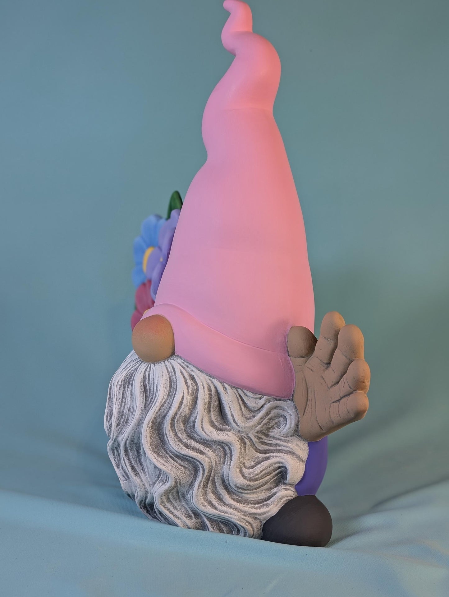 Oversized Scandinavian Flower Garden Gnome | Whimsical Yard Art | Mother's Day Gift | Summer Gonk