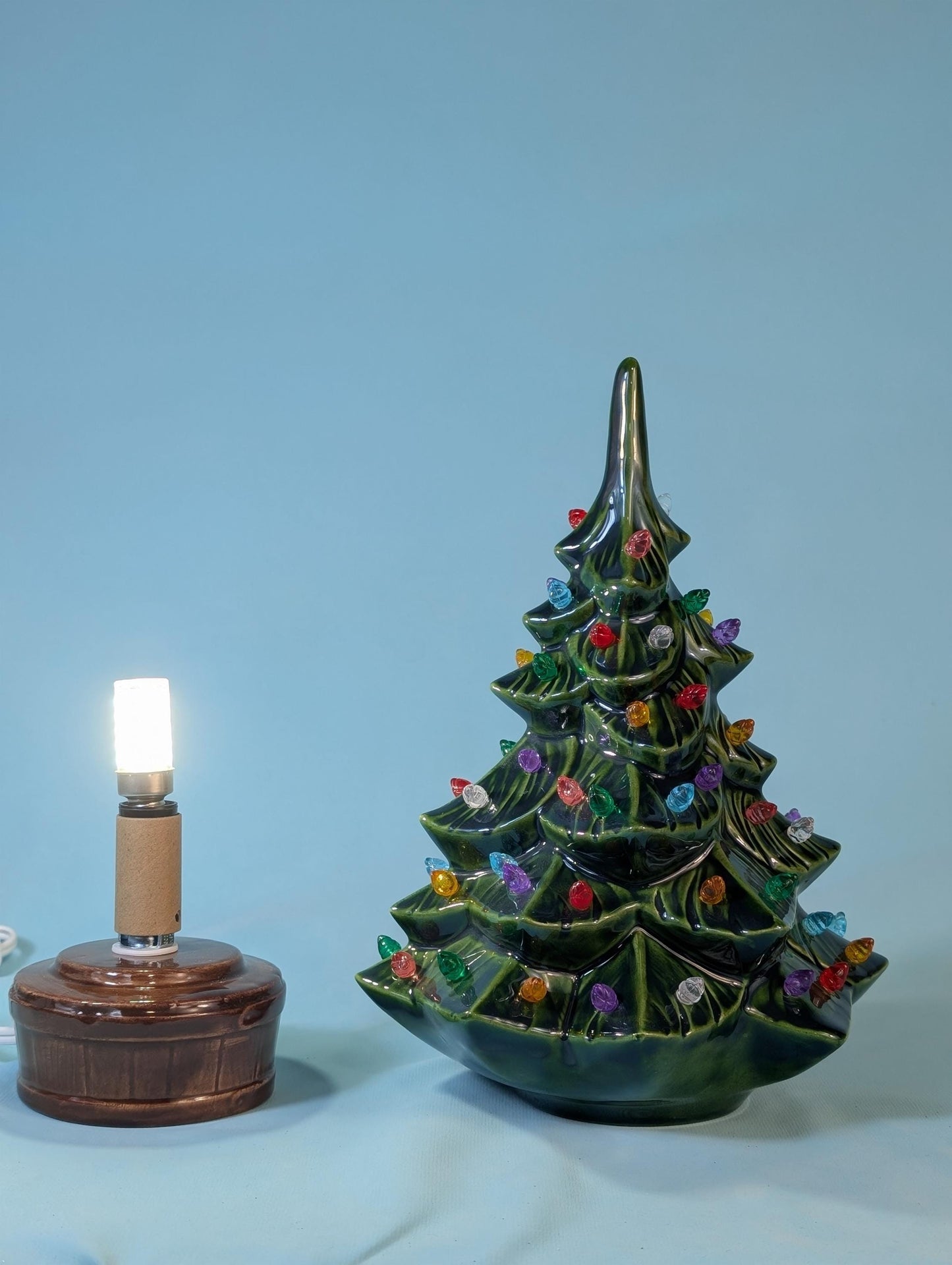 Vintage Seely Unpainted Ceramic Christmas Tree - DIY Holiday Décor Nostalgic Tabletop Ornament