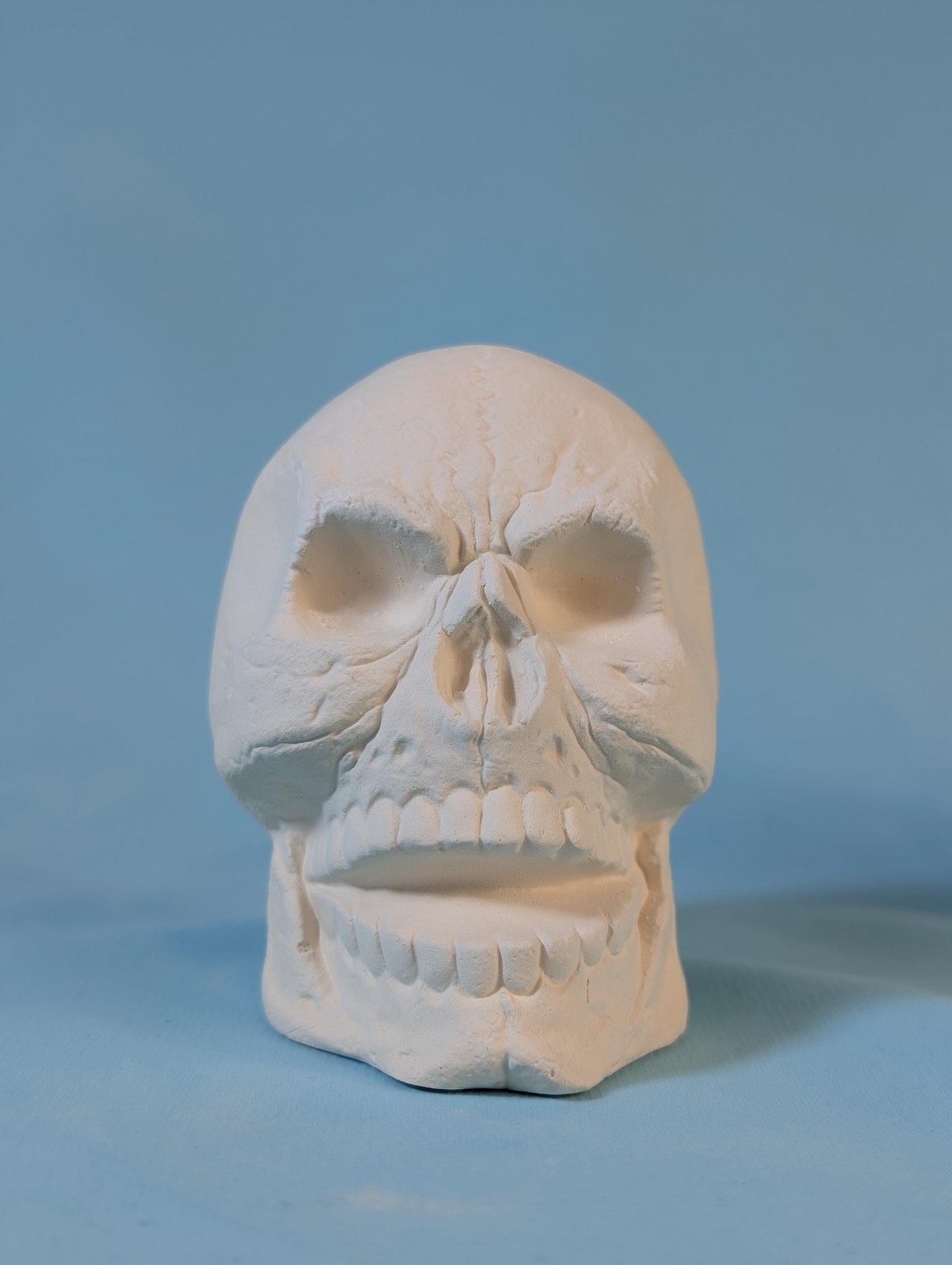 Paintable Cute Angry Skull Designs in Ceramic Bisque - DIY Art Project